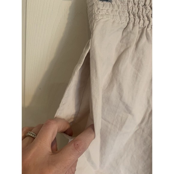 J.Crew Women's Beige Elastic Waist Lined 100% Cotton linen Mini Skirt Size 0 - Picture 5 of 10